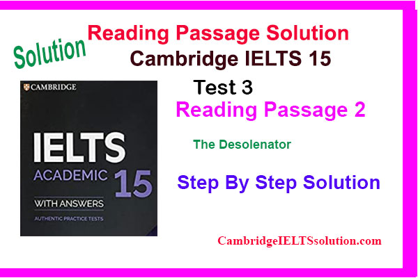 Cambridge IELTS 15 Test 3 Reading Passage 2 The Desolenator 