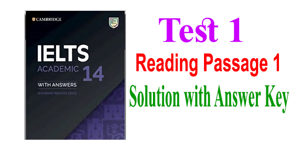 Cambridge IELTS 14 Test 1 Reading Passage 1 Solution with Answer Key