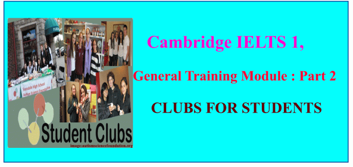 CLUBS FOR STUDENTS